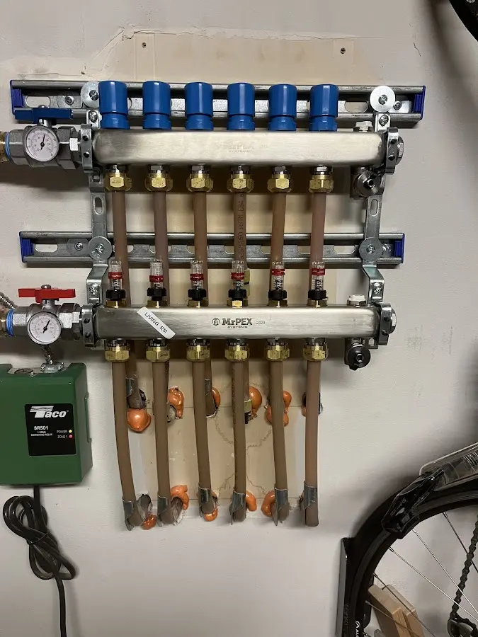 Plumber performing Leak Detection at a residential property in East Granby